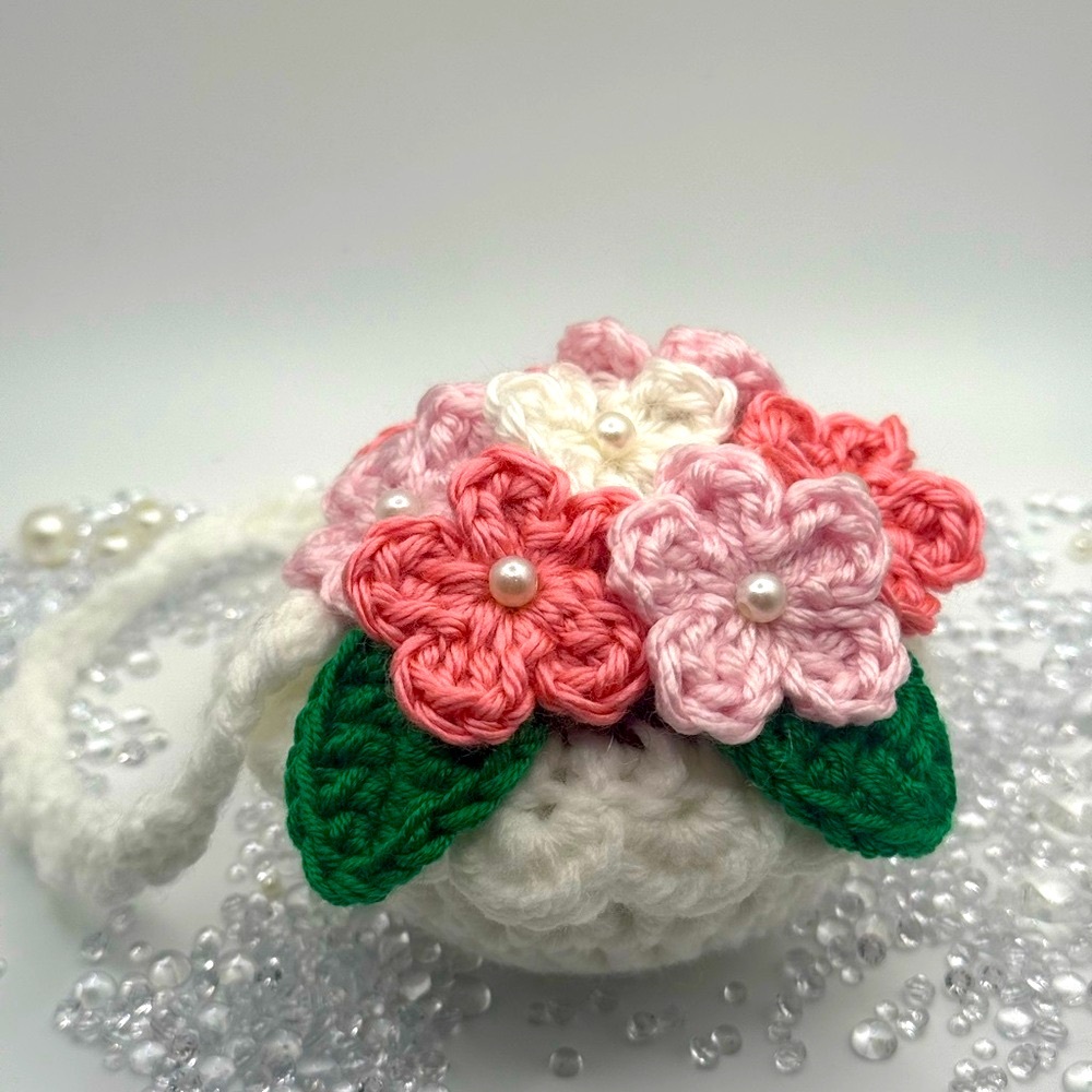 🩷🌸Crochet Floral Pink Daisy Hanging Mini Planter🌸🩷